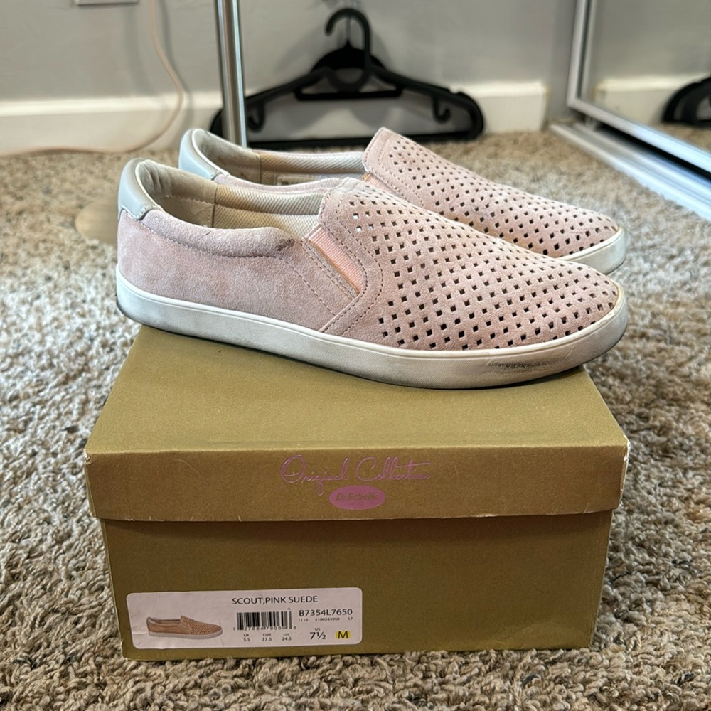Dr Scholls Origional Collection Scout Sneakers In Pink Suede